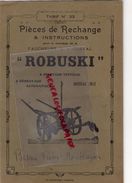 CATALOGUE TARIF PIECES RECHANGE FAUCHEUSE 1 CHEVAL ROBUSKI MODELE 1912-RELEVAGE VERTICAL -TRACTEUR AGRICULTURE - Landwirtschaft