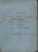 CHANTELOUP 1821 ACTE DE DONATION & PARTAGE DE ERICOURT 9 PAGES : - Manuscripts
