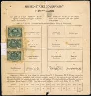 USA 1918 Goverment Thrift Card Davenport Nebraska With Some Stamps Inside 1923 - Other & Unclassified