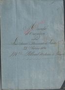 CHESSY MONTEVRAIN 1820 ACTE MARCHÉ D OUVRAGES SIMONNET & LÉON 7 PAGES : - Manuscripts