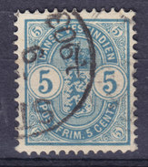 Denmark Danish West Indies 1900 Mi. 22    5 Cent Reichswappen ST. THOMAS Cancel - Denmark (West Indies)