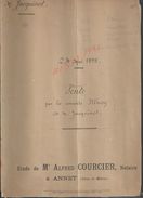 ANNET 1898 ACTE DE VENTE DE TERRES PAR LES CONSORT JILNOY ? & JACQUINOT 13 PAGES : - Manuscripts