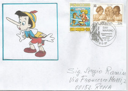 Mister Geppetto,The Adventures Of Pinocchio, Letter From San Marino Sent To Roma - Comics