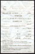 Ticket Transport Algeria Bus SOGRAL EPE:SPA - Destination : Ouargla - Monde