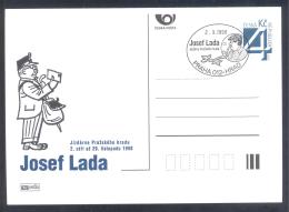 Czech Republic 1998 Postal Stationery Card: Comics Ilustrations Josef Lada  - The Good Soldier Švejk Jaroslav Ha& - Comics