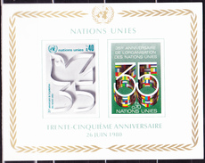 UNO Genf  Geneva Geneve - 35 Jahre UN (MiNr: Bl. 2) 1980 - Postfrisch MNH - Blokken & Velletjes