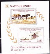 UNO Genf  Geneva Geneve - 40 Jahre UN (MiNr: Bl. 3) 1985 - Postfrisch MNH - Blokken & Velletjes