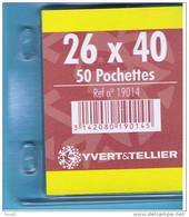 50 Pochettes Double Soudure Fond Noir 26x40mm - Enveloppes Transparentes