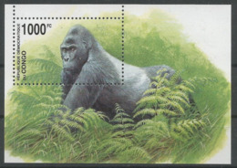 République Démocratique Du Congo - BL207 - Gorilles - WWF - 2002 - MNH - Ongebruikt