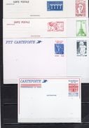 France 7 Entiers Carte Neufs Différents Europa Tour Eiffel Juva Rouen Statue De La Liberté .... 02317 - Cartes Postales Repiquages (avant 1995)