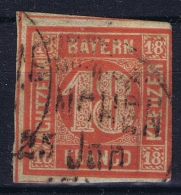 BAYERN:  Mi Nr 13 Obl./Gestempelt/used Has A Small Thin At Arrow At Back - Used