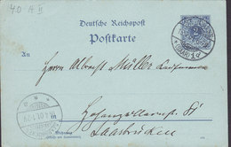 Saar Vorläufer Germany Deutsches Reich Postal Stationery Ganzsache Entier Dr. MÜNSTER, SAARBRÜCKEN (Saar) 1901 (2 Scans) - Entiers Postaux