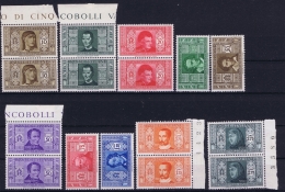 Italy: Sa 303 - 312   , Mi 373 - 382  Postfrisch/neuf Sans Charniere /MNH/** 1932  Pairs / Sheetmargins - Ungebraucht