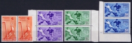 Italy: Sa 357 - 360  Mi Nr 479 - 483 Postfrisch/neuf Sans Charniere /MNH/** 1934 Pairs Sheetmargins - Ungebraucht