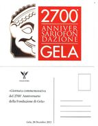 Italien Amtliche Karte - 2700 Jahre Stadt Gela (Sizilien) - Geschichte, History - Cartes Philatéliques