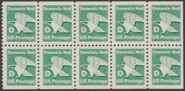 !a! USA Sc# 2113a MNH BOOKLET-PANE(10) - D And Eagle - 1981-...
