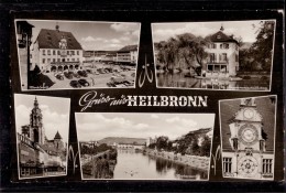 Heilbronn - S/w Mehrbildkarte 8 - Heilbronn