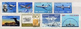 Island / Iceland Lot, Gestempelt, Flugpost / Flugzeug / Air Mail / Planes [170717XXI] - Poste Aérienne