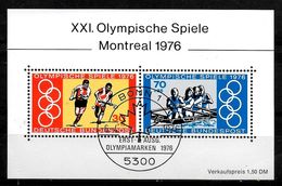 ALLEMAGNE     BF  11  Oblitere 1er Jour ( Cote 3e )  Jo 1976   Hockey Sur Gazon  Aviron - Rasenhockey