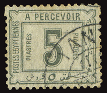 EGYPT 1888 5 PI. GREY POSTAGE DUE (SG D70) USED - 1915-1921 Protettorato Britannico