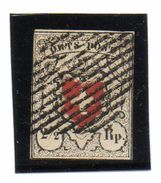 SUISSE - Postes Fédérales  1850  - Y&T 17 (o)   Certif Calvés Paris. - 1843-1852 Kantonalmarken Und Bundesmarken