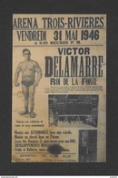 SPORTS - HALTÉROPHILIE - VICTOR DELAMARRE (1888 - 1955) - AFFICHE D'UN DE SES SPECTACLES DE TOURS DE FORCE - Haltérophilie