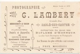 SABLE SUR SARTHE - Photographie C. Lambert - Cartes De Visite