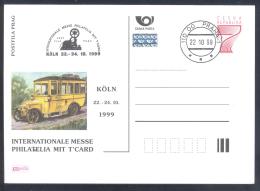 Czech Republic 1999 Postal Stationery Card: Transport Car Bus; International Fair / Messe Koln - Sonstige (Land)