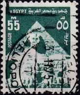 EGYPT 1972 Sphinx & Pyramid - 55m. - Green FU - Used Stamps