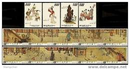 Taiwan 1973 Ancient Chinese Painting Spring Morning Stamps Chess Music Bonsai Butterfly Costume - Ongebruikt