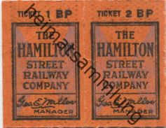Kanada - Canada - HSR - Hamilton Street Railway - Fahrkarte - World