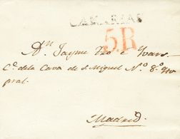 PREFILATELIA. Canarias. SOBRE. 1843. LA LAGUNA (CANARIAS) A MADRID. Marca CANARIAS, En Negro De Santa Cruz De Tenerife ( - ...-1850 Voorfilatelie