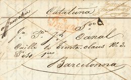 PREFILATELIA. Castilla Y Leon. SOBRE. 1841. BEJAR A BARCELONA. Manuscrito FRANCA / CAVALLERO, Del Administrador De La Of - ...-1850 Voorfilatelie