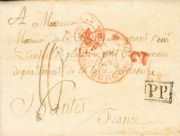 PREFILATELIA. Castilla Y Leon. SOBRE. 1843. BURGOS A NANTES (FRANCIA). Marca P.P., En Negro De Burgos (P.E.25) Edicion 2 - ...-1850 Voorfilatelie