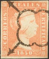 ISABEL II. Isabel II. 1 De Enero De 1850. º 3. 5 Reales Rojo. MAGNIFICO. (Edifil 2018: 405€) - Andere & Zonder Classificatie