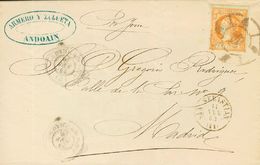 ISABEL II. Isabel II. 1 De Febrero De 1860. SOBRE 52, 64. (1862ca). Dos Cartas Una Circulada Con El 4 Cuartos Amarillo D - Andere & Zonder Classificatie