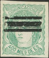 GOBIERNO PROVISIONAL. º 110s. 400 Mils Verde. SIN DENTAR (barrado). MAGNIFICO Y EXTREMADAMENTE RARO, RESEÑADO SIN PRECIO - Andere & Zonder Classificatie