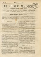 AMADEO I DE SABOYA. SOBRE P17(4). 1872. Conjunto De Cuatro Periodicos Completos De EL SIGLO MEDICO Con Sello TIMBRE 3 PE - Andere & Zonder Classificatie