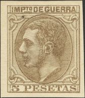 ALFONSO XII. Alfonso XII. 1 De Mayo De 1879. * NE10s. 5 Pts Castaño. NO EMITIDO Y SIN DENTAR. MAGNIFICO Y RARO. (Edifil - Andere & Zonder Classificatie