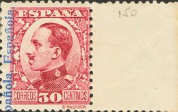 II REPUBLICA. Vaquer De Perfil. Sobrecarga República. * 599hde. 30 Cts Carmín, Borde De Hoja (leve Adelgazamiento Sin Im - Andere & Zonder Classificatie