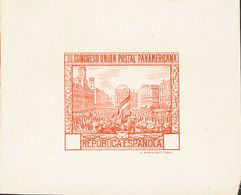 II REPUBLICA. Union Postal Panamericana. (*) 612P. 10 Pts Naranja. PRUEBA DE PUNZON. MAGNIFICA Y EXTRAORDINARIAMENTE RAR - Andere & Zonder Classificatie