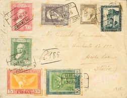 II REPUBLICA. Ramon Y Cajal. SOBRE 680, 673. 1925. 30 Cts Castaño, 1 Pts Pizarra Y Diversos Valores De La Serie De Goya - Andere & Zonder Classificatie