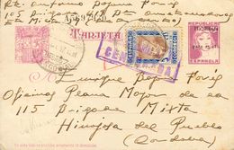 ENTEROS POSTALES. SOBRE EP76. 1937. 25 Cts Sobre 15 Cts Lila Sobre Tarjeta Entero Postal De SAN LORENZO DEL ESCORIAL A H - Andere & Zonder Classificatie