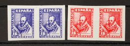 ENTEROS POSTALES. (*) 15 Cts Violeta Y 15 Cts Rojo, En Parejas. ENSAYOS DE COLOR, De Los Sellos Destinados A Los Enteros - Andere & Zonder Classificatie