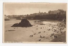 Wales, Tenby, The Sands & Goscar Rock Postcard, A431 - Pembrokeshire