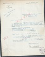 LETTRE SOCIETE SPORTIVE HIPPODROME DE VILLEURBANNE DU RHONE LYON 1949 : - Equitazione