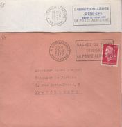 2 Lettres 87 Limoges Carnot 1970 O= Et 87 St Yrieix La Perche O=" Gagnez Du Temps Utilisez La Poste Aérienne - 1960-.... Lettres & Documents