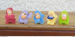 Kinder 2007 : Série Complète Les Gorilles Avec 1 BPZ (5 Figurines) - Komplettsets