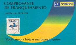 BRAZIL, 1991, Booklet 11, 10x NVI 1989, Logo In Blue - Carnets