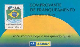 BRAZIL, 1991, Booklet 12, 10x NVI 1991, Logo In Green - Postzegelboekjes